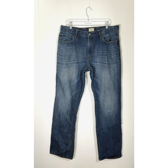 Gap Easy Authentic Jeans Mens 36x34 Relaxed Blue Denim Straight Leg Mid Rise - Picture 1 of 10